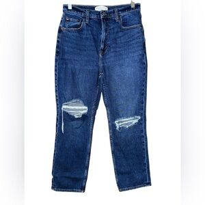 Abercrombie & Fitch A&F Curve Love Ultra High Rise Ankle Straight Jeans 28 6S